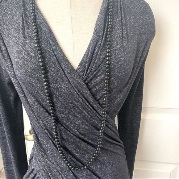 Long black beaded necklace - Picture 3 of 8